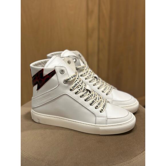 Zadig & Voltaire High Flash High-Top Sneakers in Power - Picture 2 of 9